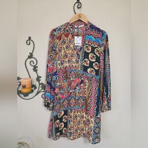 Multicolor Patchwork Dress